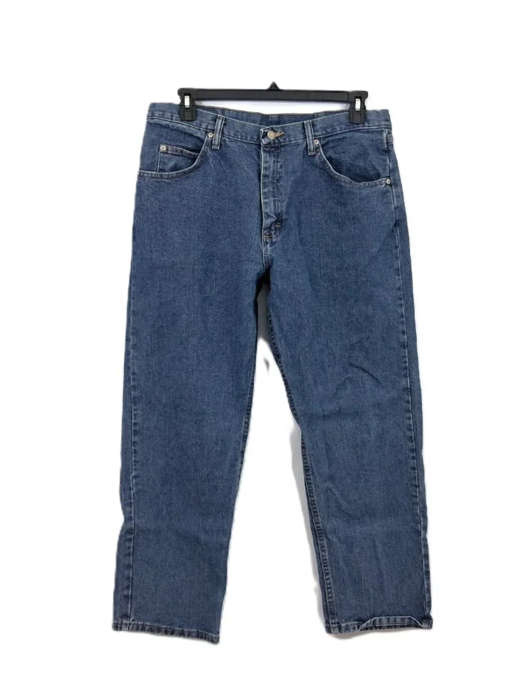 Men's Wrangler Relaxed Fit Straight Leg Jeans Medium Vintage Wash Sz 36X30